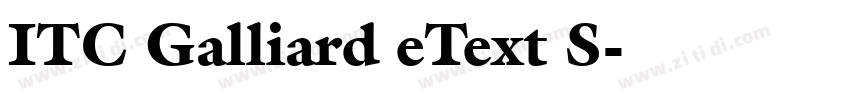ITC Galliard eText S字体转换